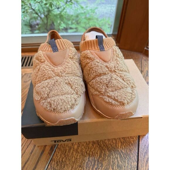 New Teva ReEmber Moc Fleece Mule Shoes Sand Dune Brown Womens US Size 6 - Picture 3 of 8